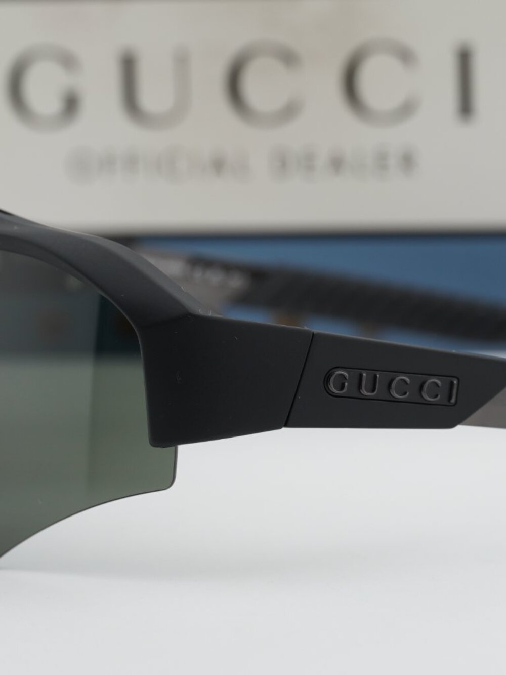 Gucci GG2017S 003 Shield Sunglasses - Black / Grey - Picture 3 of 11